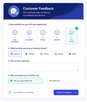 Customer feedback template