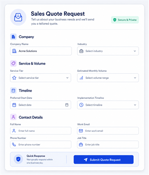 Sales quote template